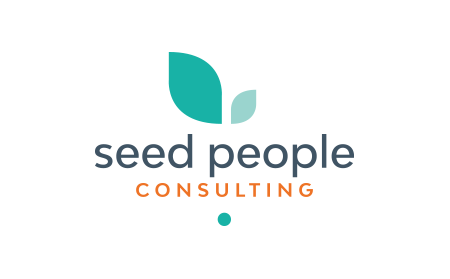 Green, orange and navy SEED People Consulting logo