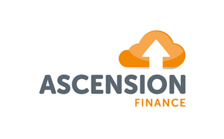 Orange and grey Ascension Finance mortgage broker logo